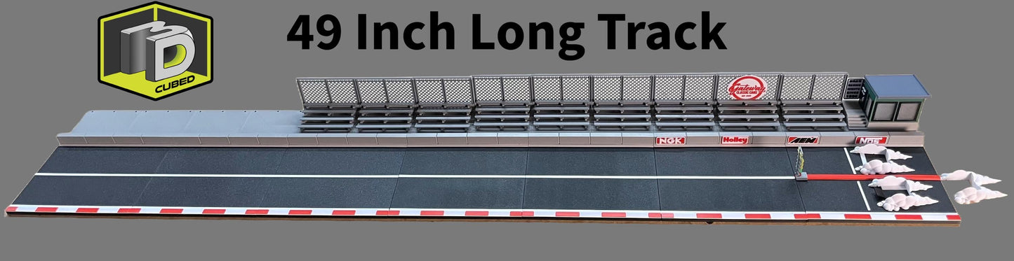 1:64 Scale Drag Race Strip – Die-Cast Car Drag Track Display