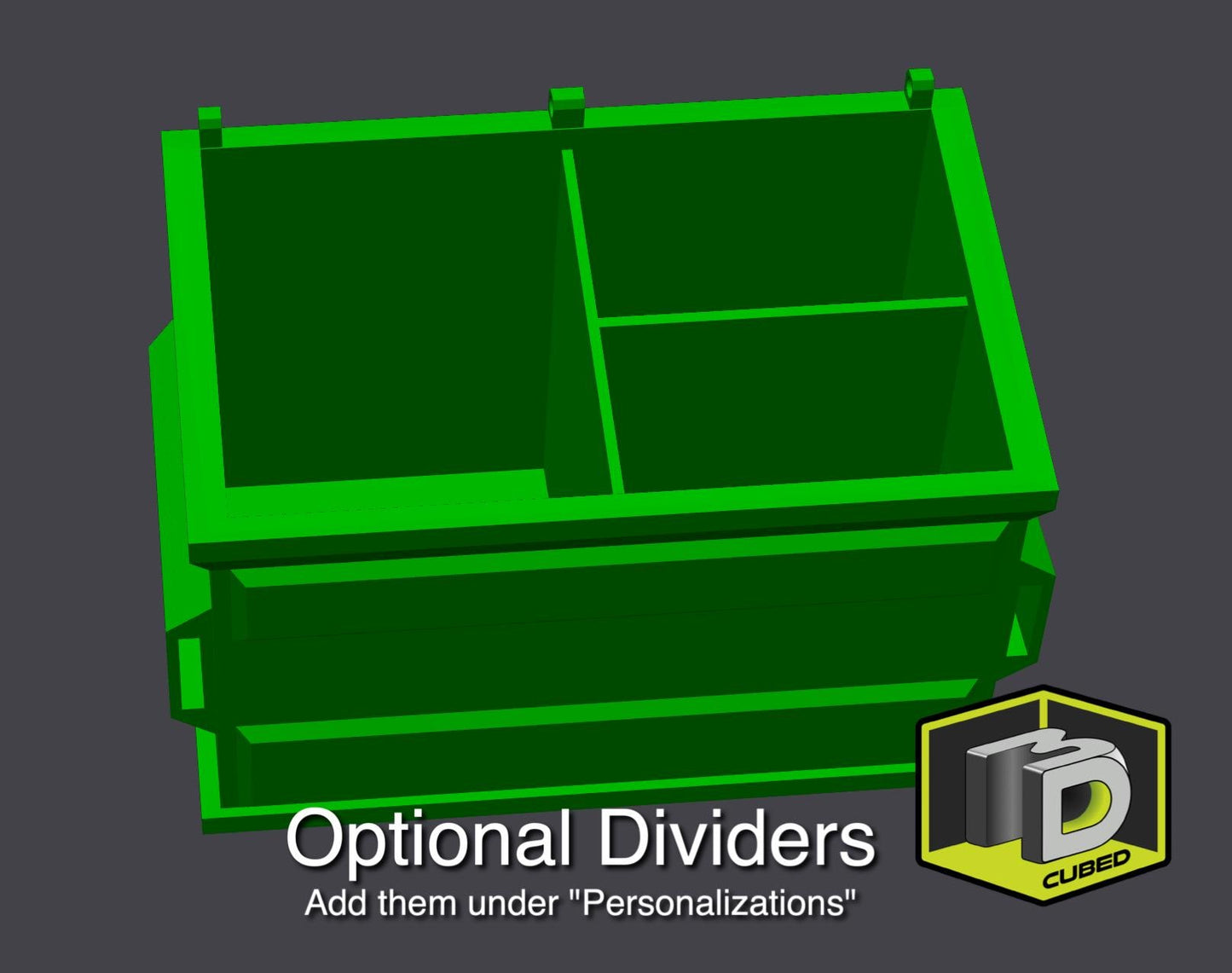 Mini Dumpster Model – Desk Storage Container with Opening Lids - Home for Flexi Animals