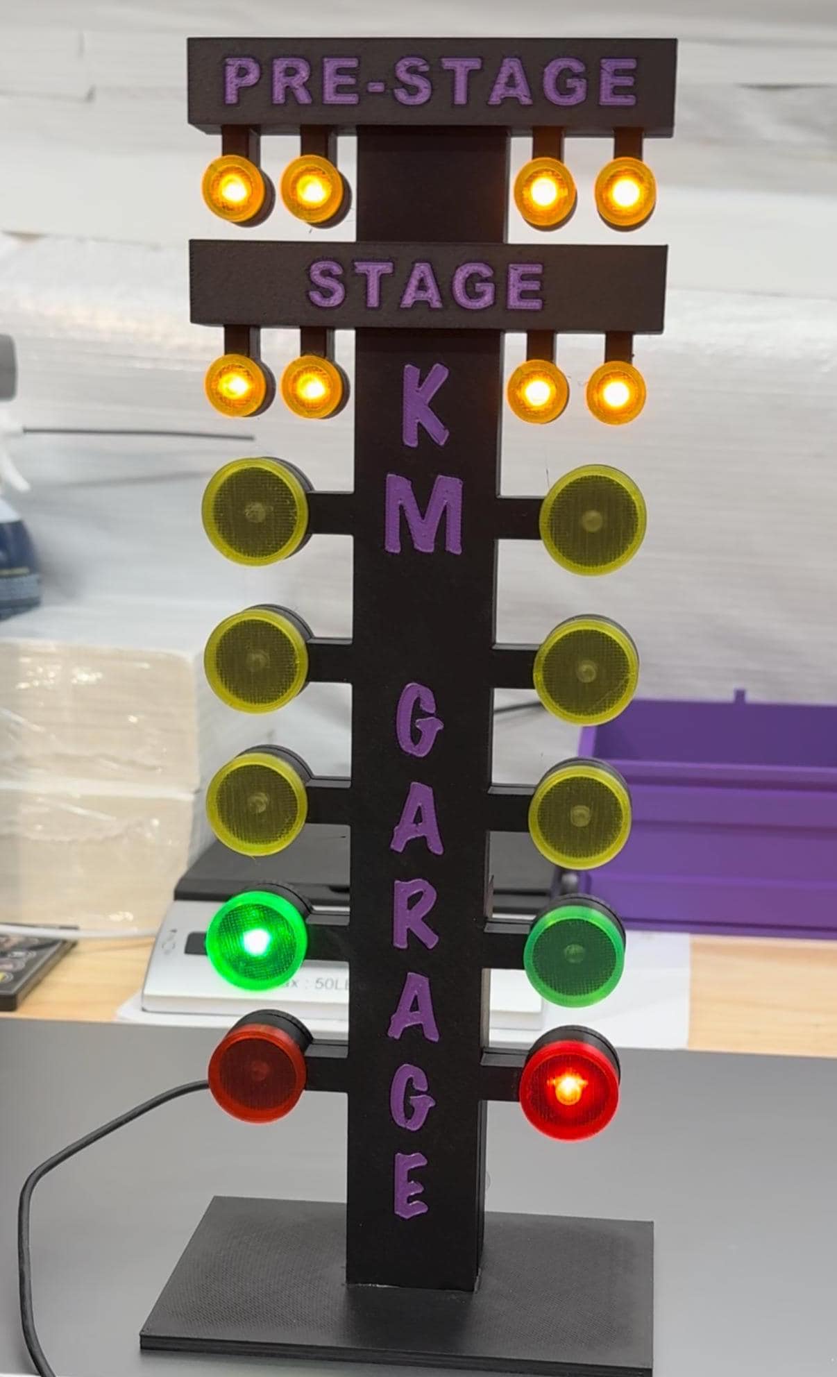 Drag Racing Christmas Tree Light – LED Desktop Drag Strip Tree Display