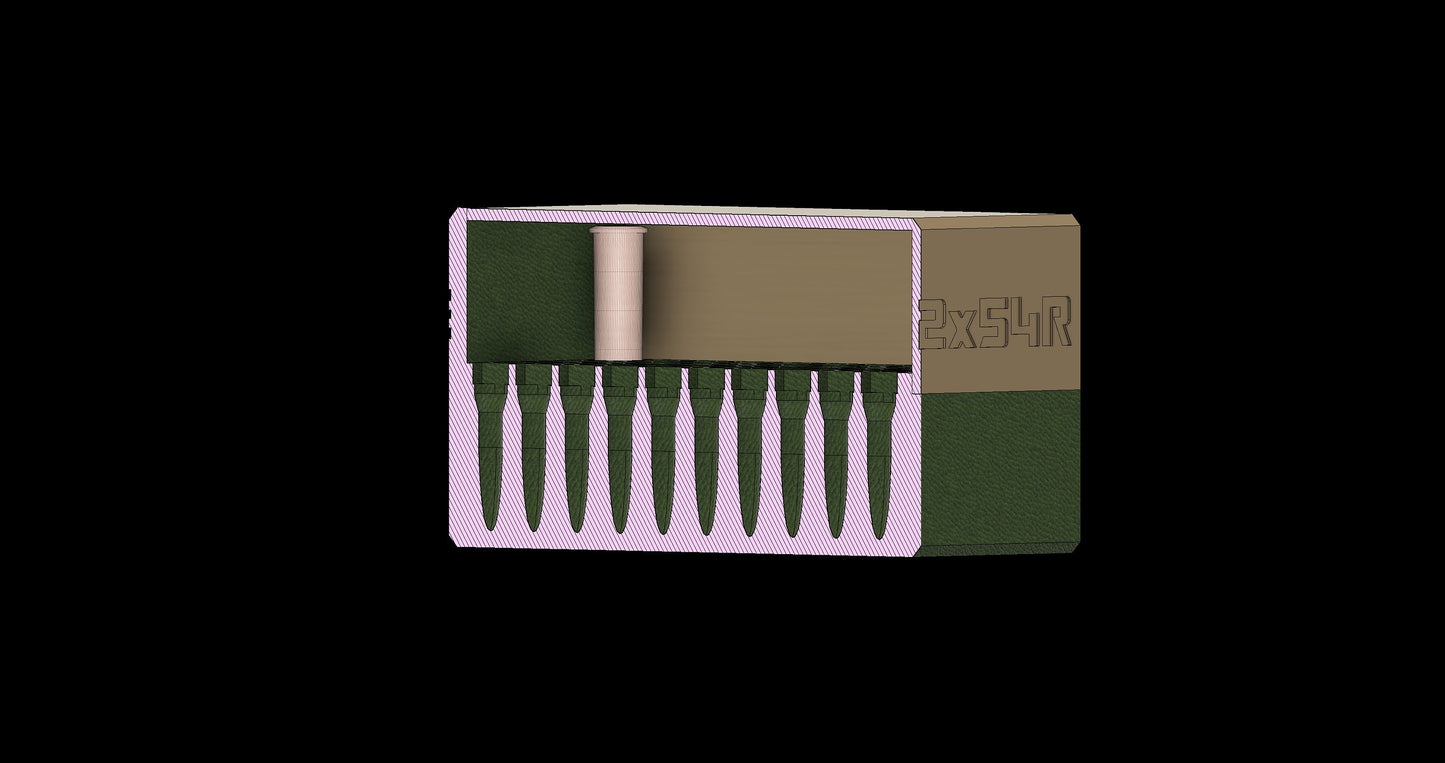 7.62x54R Ammo Box - Perfect for range day - Holds Mosin Nagant rifle rounds - MUST HAVE if you Reload or buy in Bulk 7.62 x 54r