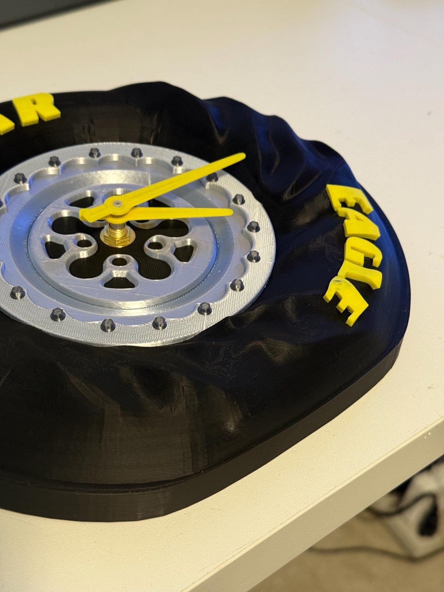 Dragster Tire Clock - Wrinkling Sideall Tire Clock - The Ultimate Racing Enthusiast’s Decor for Garage or Man Cave