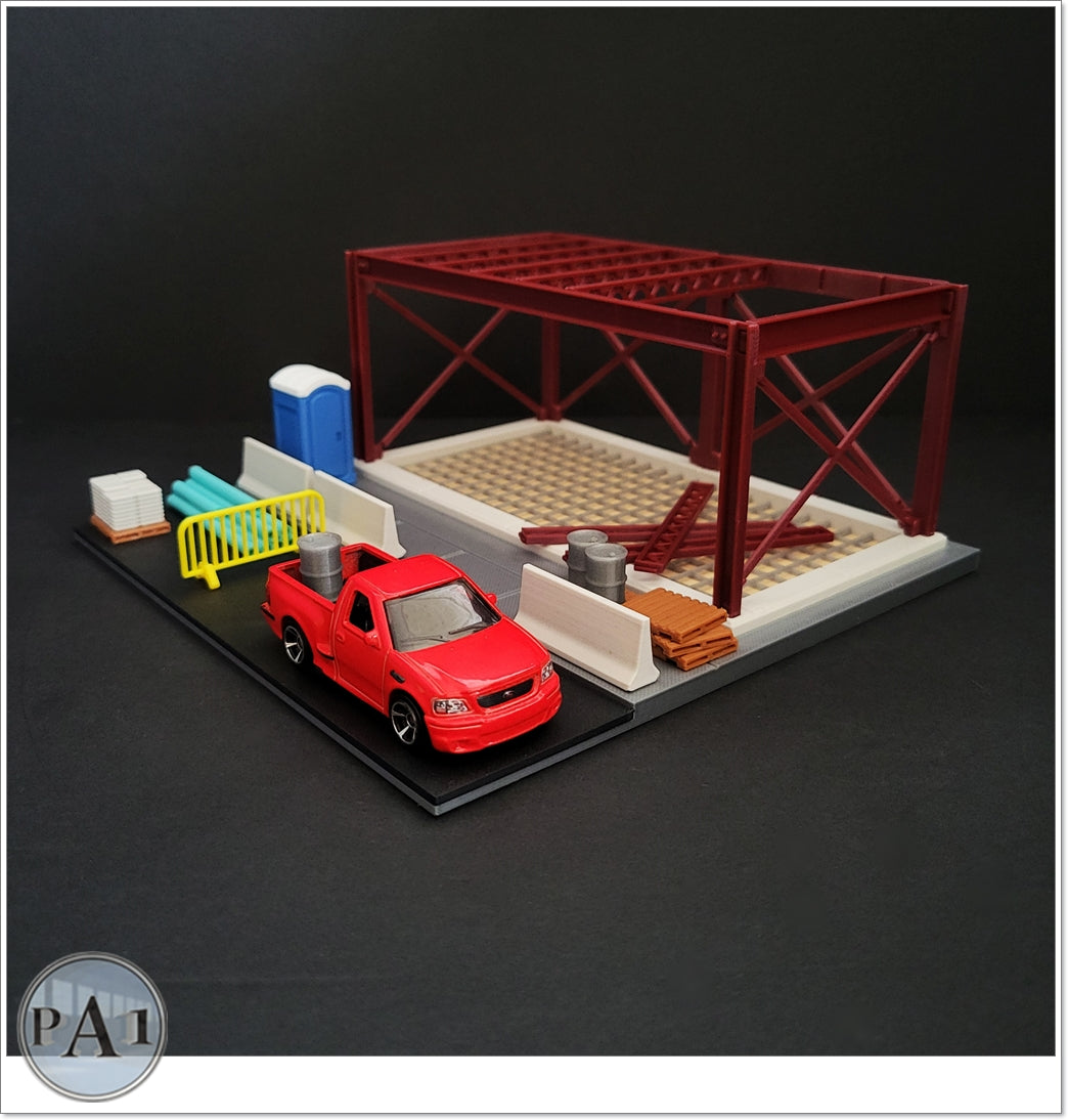 1/64th Scale Building Construction Site Die Cast Car Display image 0