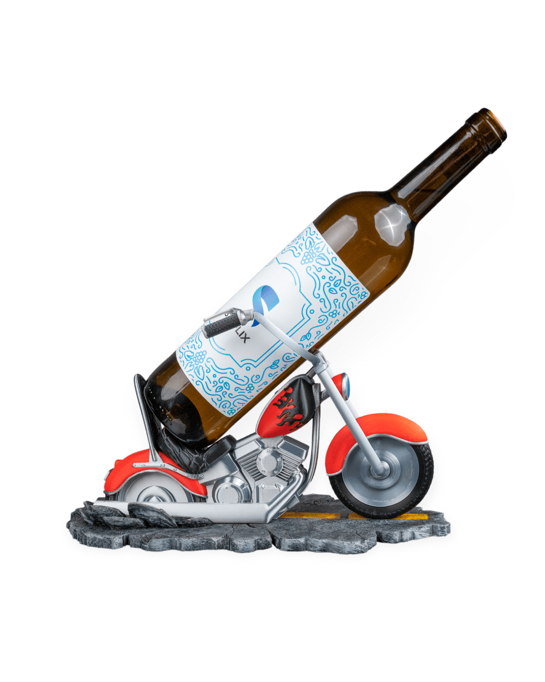 Motorcycle Wine Bottle Holder – Hot Rod Cruiser Design image 11
