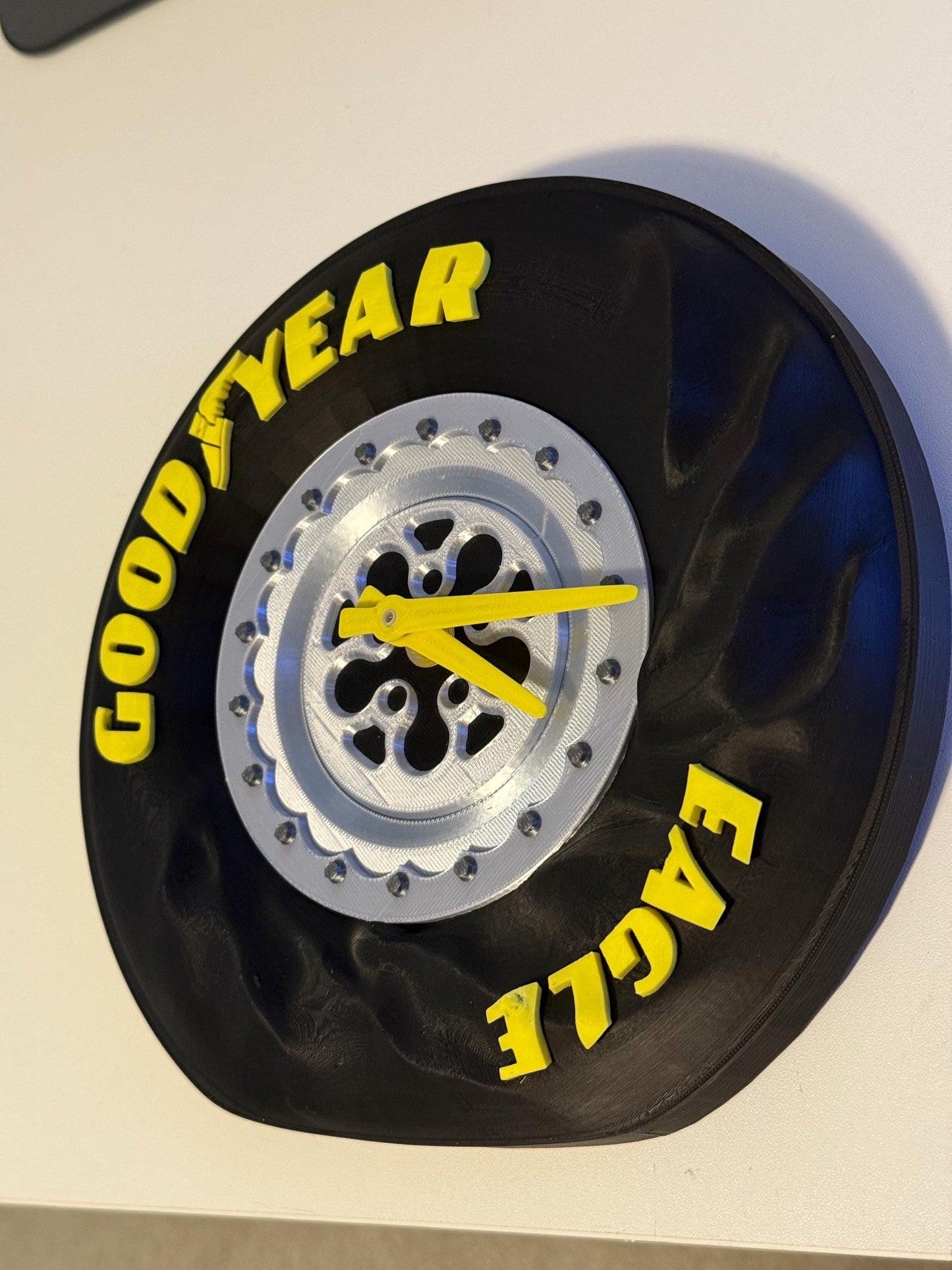 Dragster Tire Clock - Wrinkling Sideall Tire Clock - The Ultimate Racing Enthusiast’s Decor for Garage or Man Cave