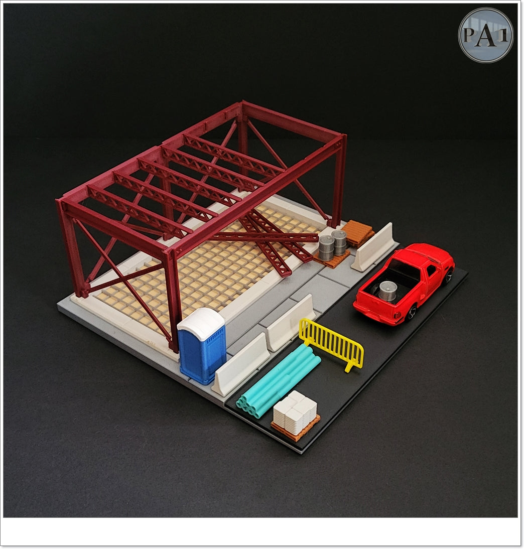 1/64th Scale Building Construction Site Die Cast Car Display image 2