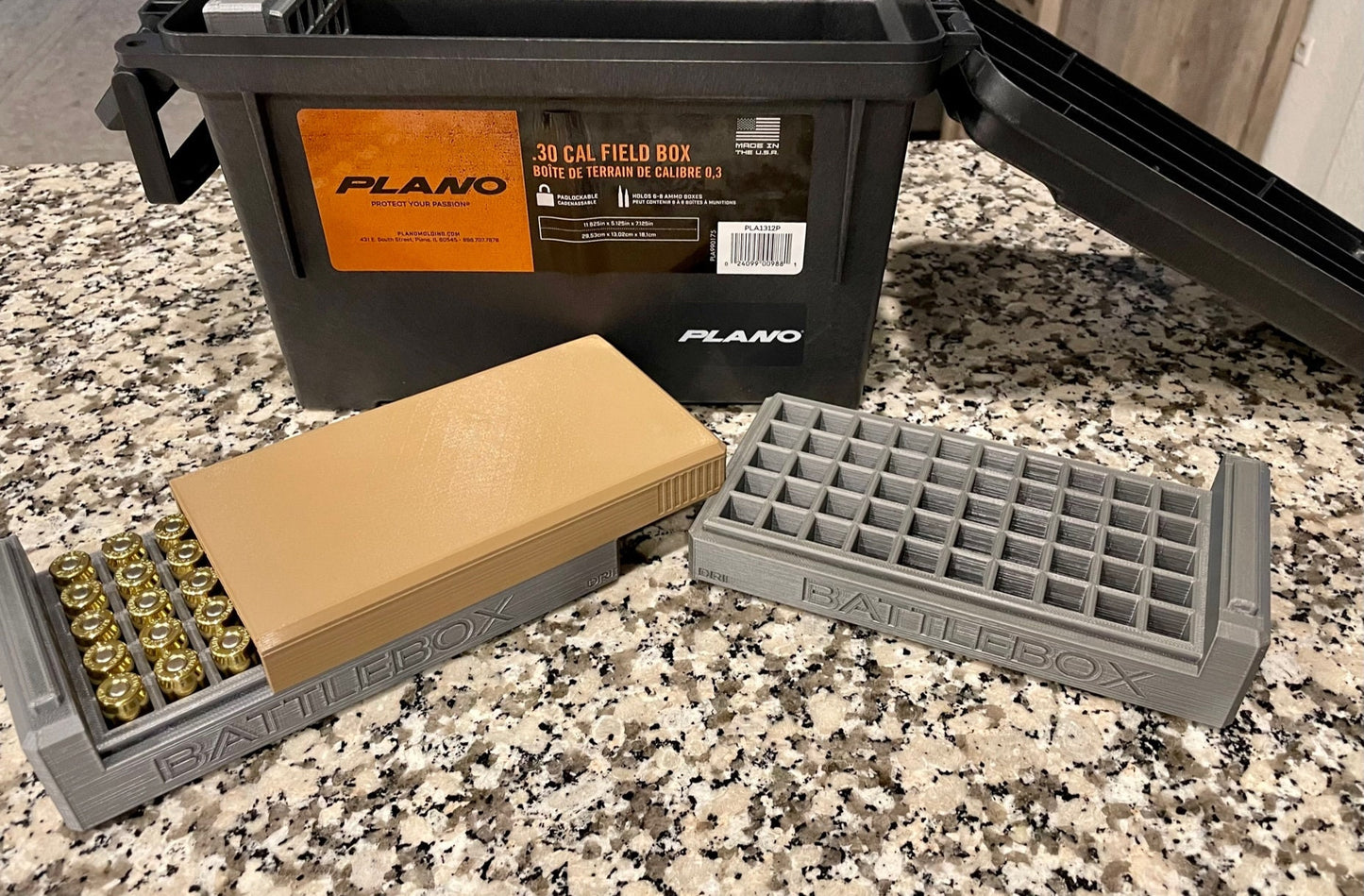 45 ACP Ammo Box Ammunition Storage - Perfect for Range Day - Holds 45 auto ammunition - Must have if you reload or buy in bulk