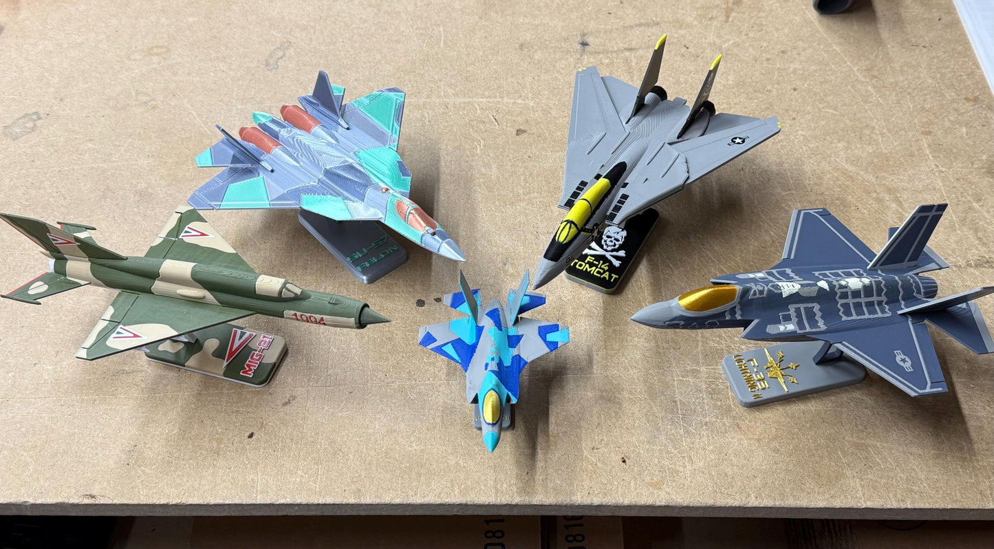 F-35 Lightning II Model Kit - Aggressor Jet – DIY Card Kit with Stand – Multicolor Gift for Pilots & Jet Fans