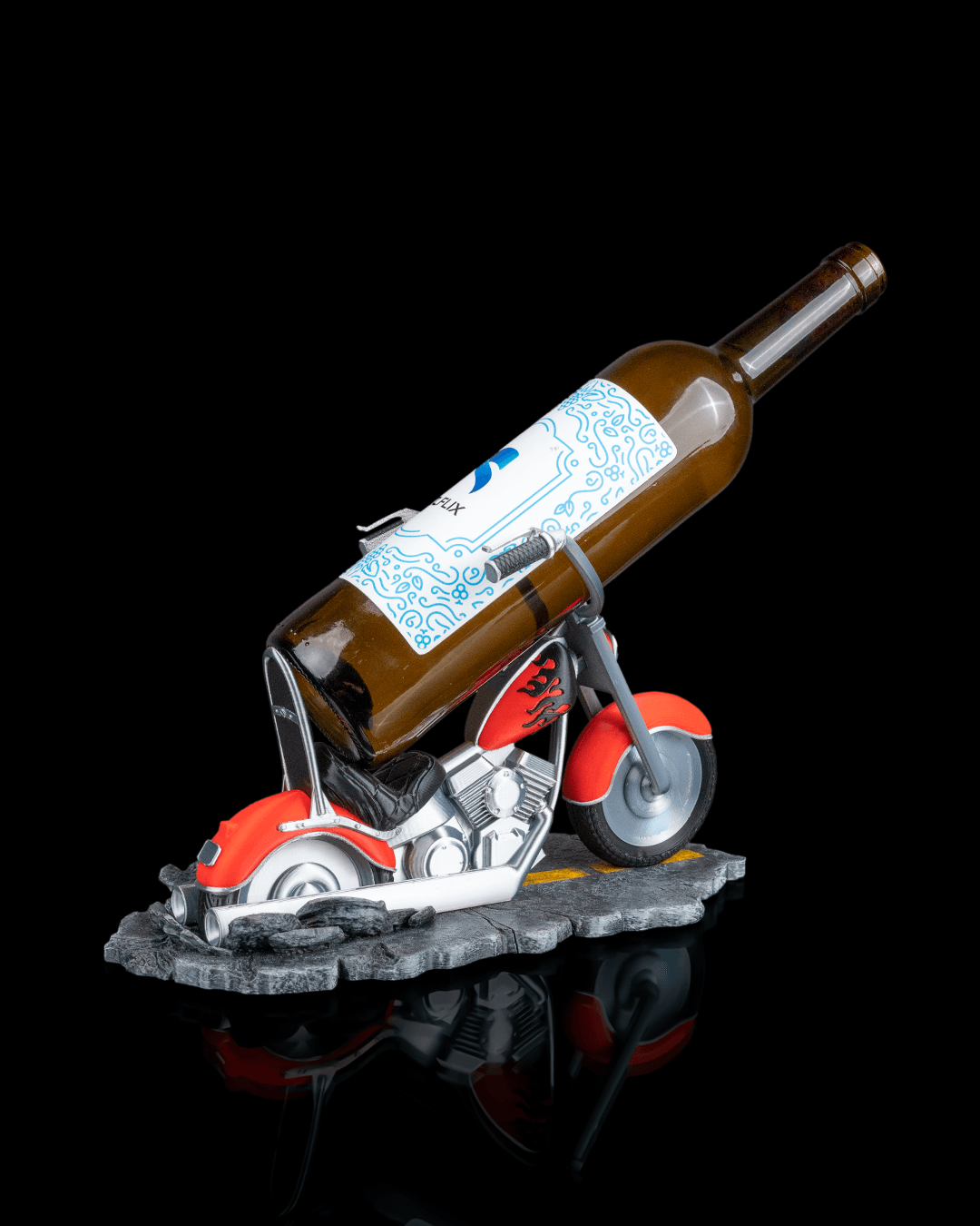 Motorcycle Wine Bottle Holder – Hot Rod Cruiser Design image 5