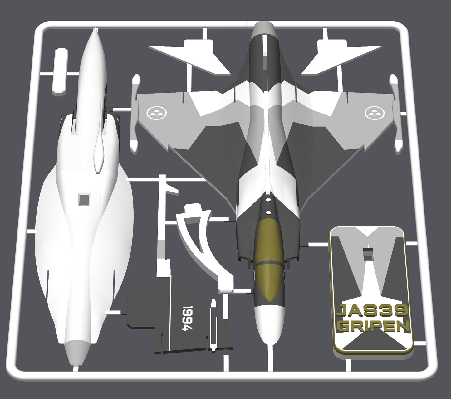 JAS 39 Gripen – 3D Printed Model Kit image 0