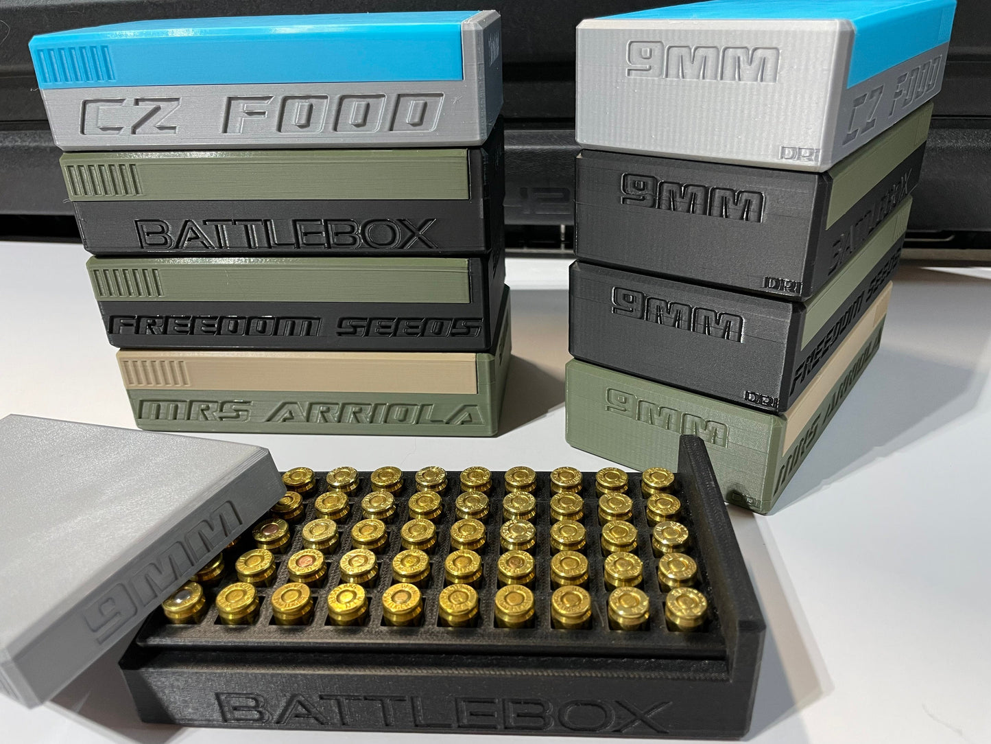 9mm Ammo Storage Box – Compact Range Box | Multiple Round Counts Available