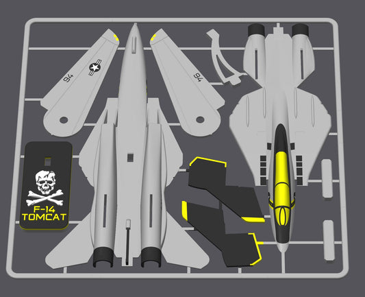 F-14 Tomcat Card-Kit Model – Swing-Wing Jet Desk Display – DIY Aviation Model