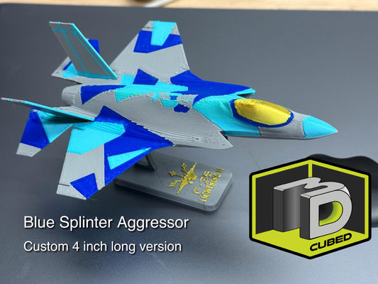 F-35 Lightning II Model Kit - Aggressor Jet – DIY Card Kit with Stand – Multicolor Gift for Pilots & Jet Fans