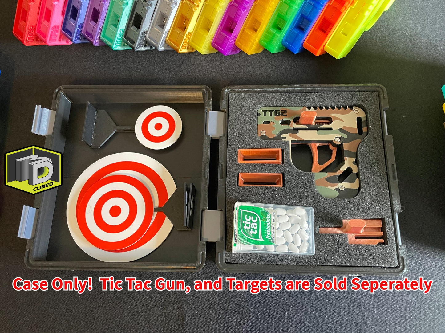 Tic Tac Gun Carry Case – Foam Lined Storage for TTG2 & TTG2.5 | Personalized | Case Only