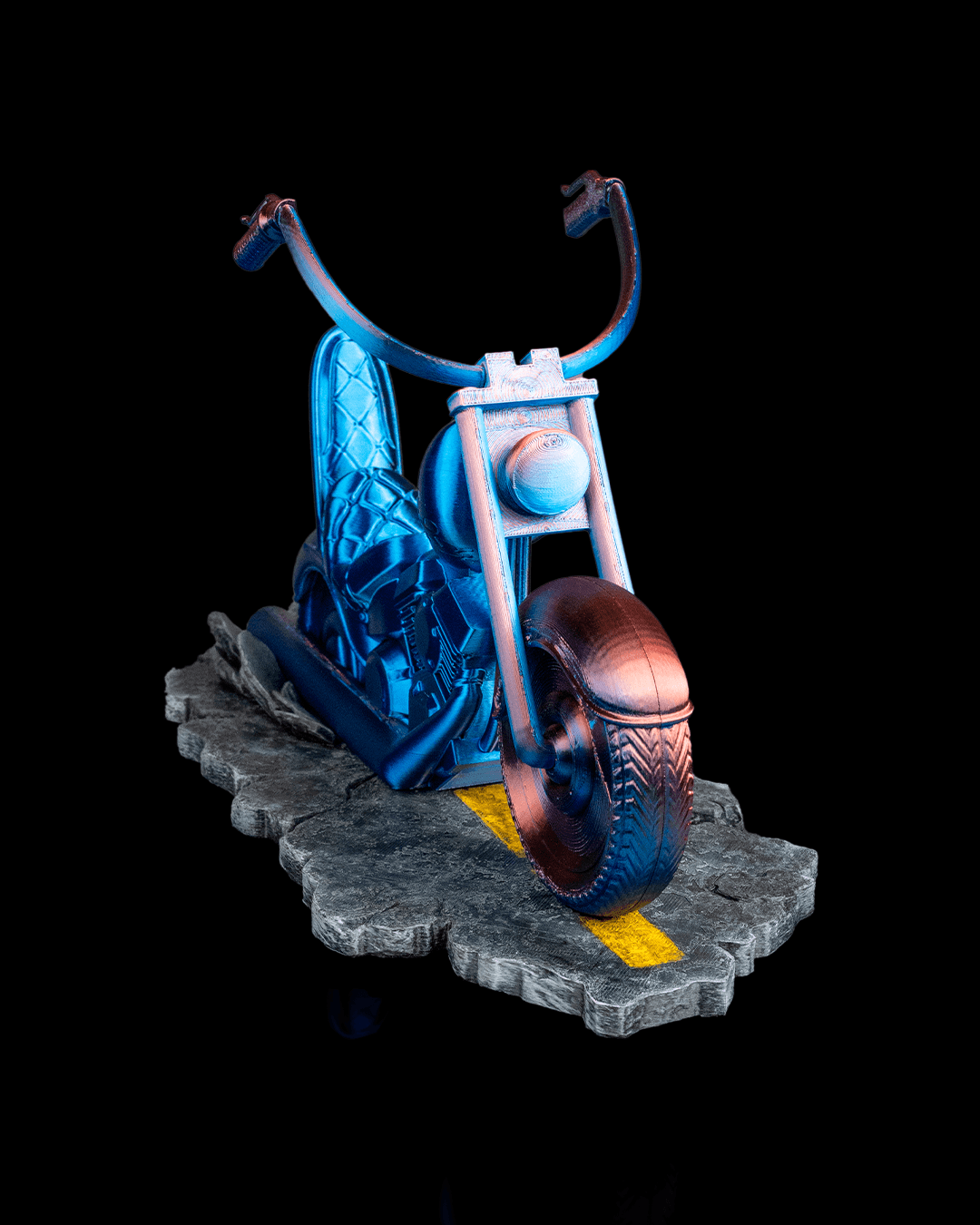 Motorcycle Wine Bottle Holder – Hot Rod Cruiser Design image 4