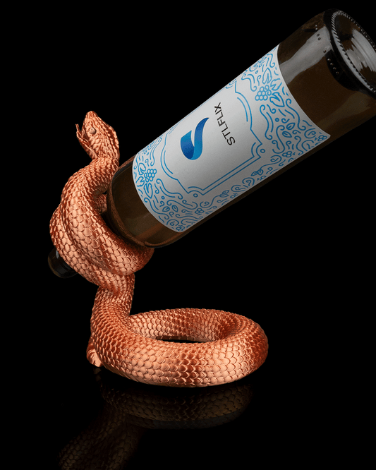 Slithering Snake Inverted Wine Bottle Holder Balance Display image 0