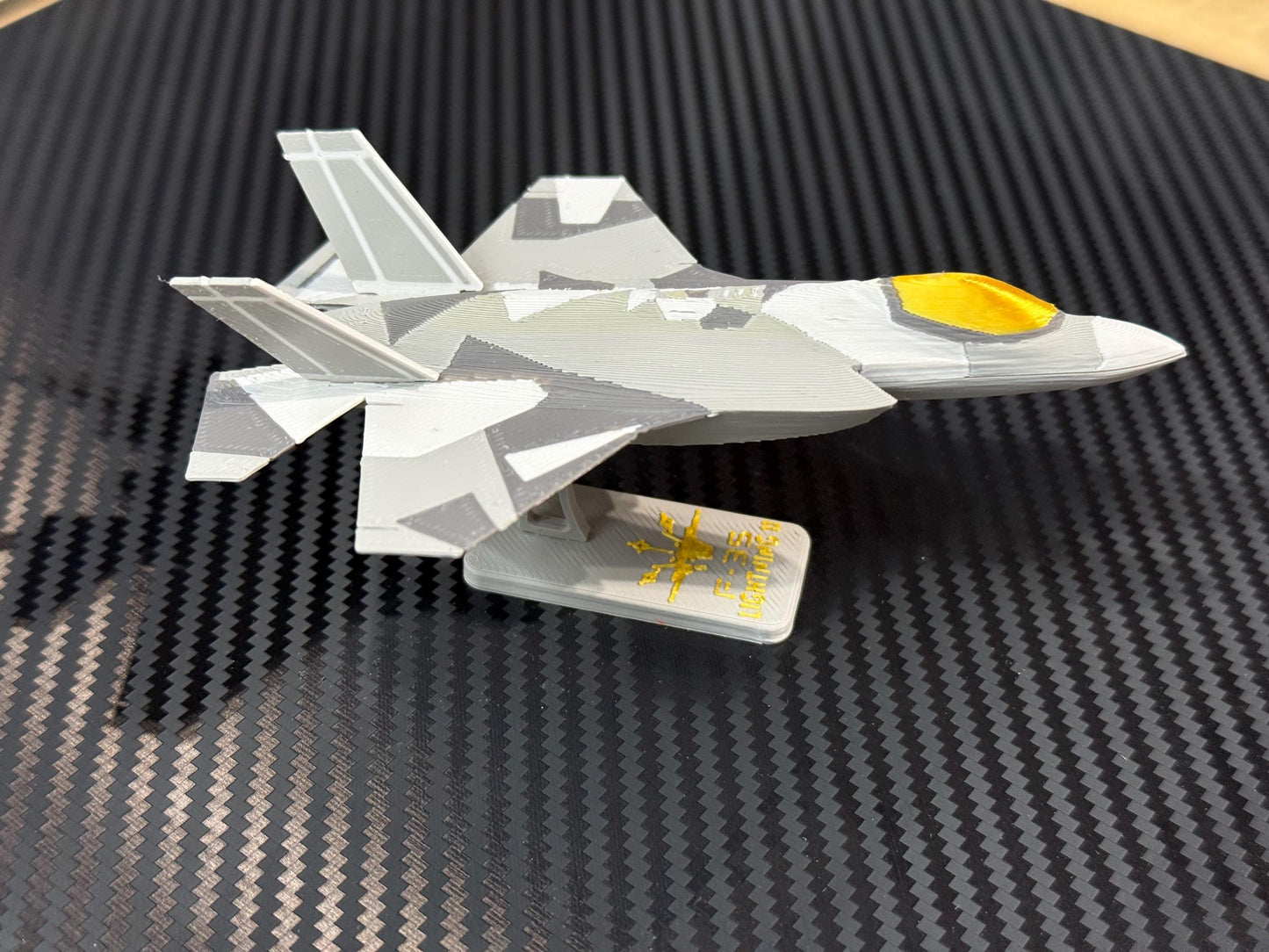 F-35 Lightning II Model Kit - Aggressor Jet – DIY Card Kit with Stand – Multicolor Gift for Pilots & Jet Fans