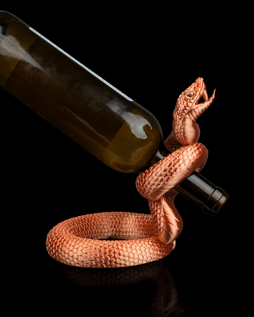 Slithering Snake Inverted Wine Bottle Holder Balance Display image 3