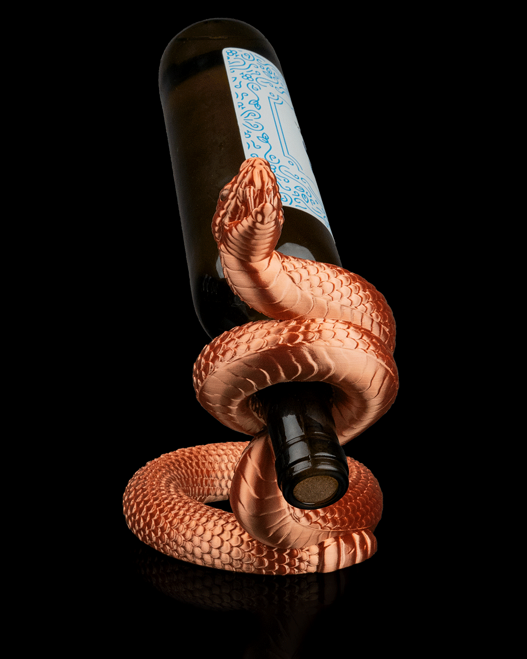 Slithering Snake Inverted Wine Bottle Holder Balance Display image 4