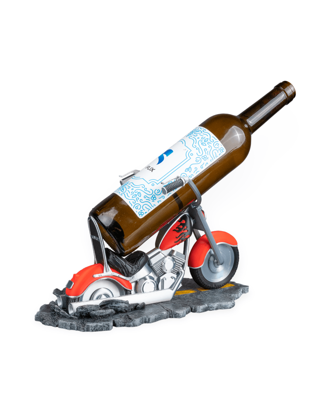 Motorcycle Wine Bottle Holder – Hot Rod Cruiser Design image 10