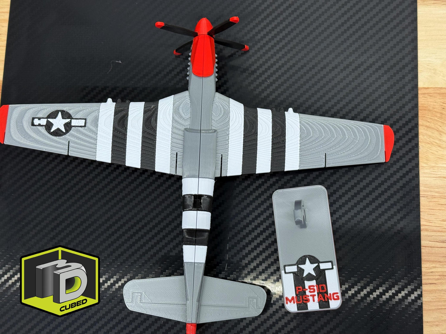 P-51D Mustang Model Kit – WWII Fighter Plane – DIY Aircraft Display with Stand – Aviation Collectible