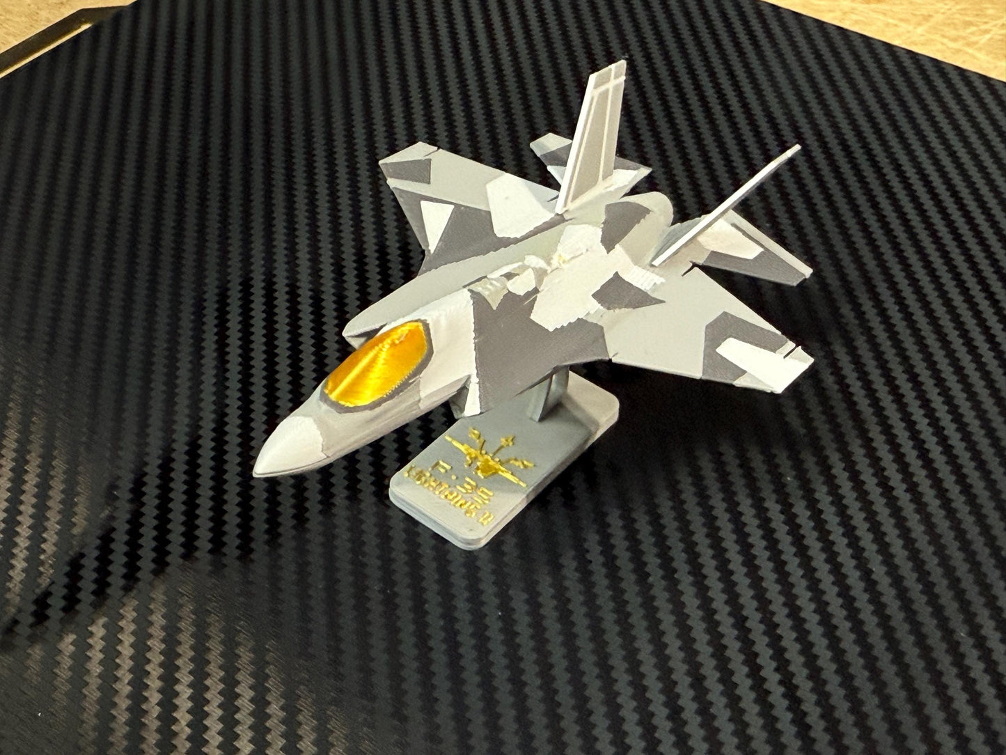 F-35 Lightning II Model Kit - Aggressor Jet – DIY Card Kit with Stand – Multicolor Gift for Pilots & Jet Fans