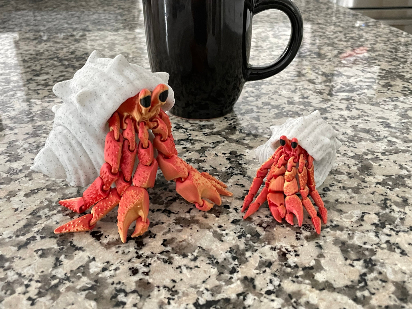 Articulated Hermit Crab Fidget Toy – 2 Sizes Available - Loads of Color Options