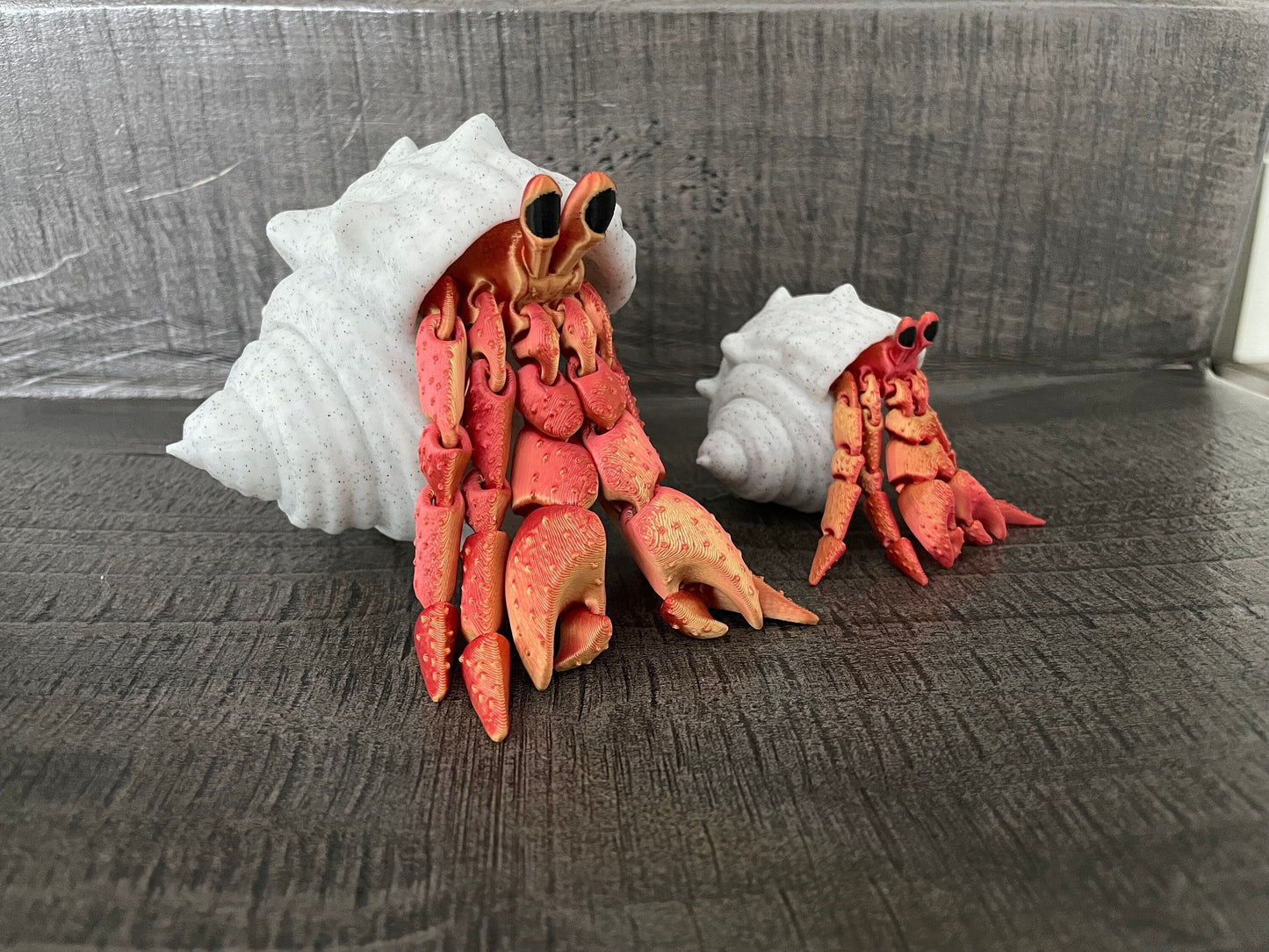 Articulated Hermit Crab Fidget Toy – 2 Sizes Available - Loads of Color Options