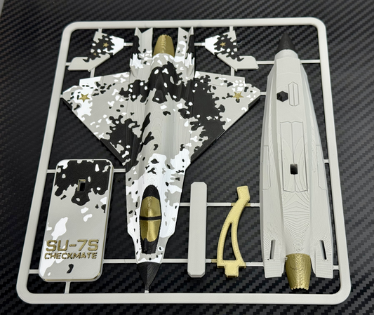 SU-75 “Checkmate” 3D Printed Model Airplane Kit – Stealth Light Fighter image 0